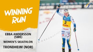 Andersson goes solo for Skiathlon win  FIS Cross Country World Cup 2324 [upl. by Brecher679]