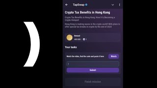 Crypto Tax Benefits in Hong Kong  TapSwap Code [upl. by Caniff]