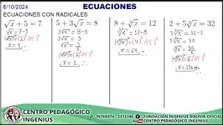 ECUACIONES CON RADICALES [upl. by Sofko]