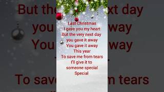 The best Christmas song  Last Christmas lyrics  wham lyrics christmassong shorts [upl. by Binnie]