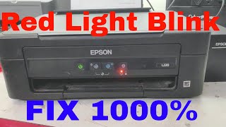 Epson L220 Printer Red light Blink error Fix  Paper Jam Scaner error FixHINDI😊😊 [upl. by Attelahs]