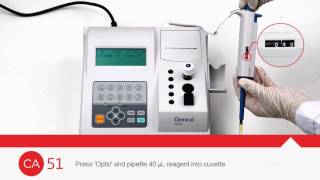 Coagulation Analyzer CA51 Operation [upl. by Ennaeirrac]