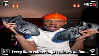 Addias Yeezy foam runner onyx 2024 review amp on foot [upl. by Ardiedal]