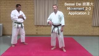 Bassai Dai Applications Bunkai  Movement 23 Application 1 2 amp 3 [upl. by Haelam665]