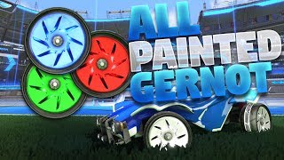 All Painted Gernot Wheels On Rocket League Showcase [upl. by Alius]