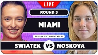 SWIATEK vs NOSKOVA • WTA Miami Open 2024 • LIVE Tennis PlaybyPlay Stream [upl. by Drannel]