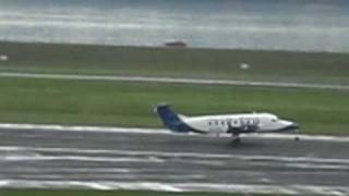 Big Sky Beechcraft 1900D Takeoff from PDX [upl. by Anelram]