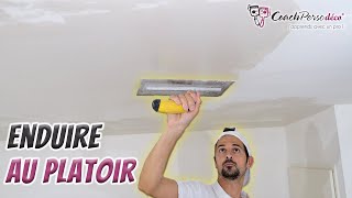 Enduire efficacement un plafond au platoir traditionnel [upl. by Linus555]