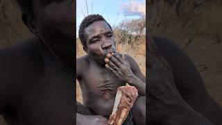 What a delicious food Hadza cooks form wild meat 😋🥓 So delicious and Natural taste hadzabetribe [upl. by Nairrot]