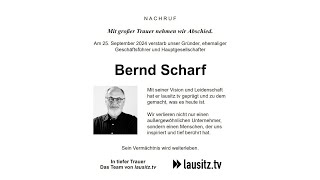 Nachruf Bernd Scharf [upl. by Eenat]