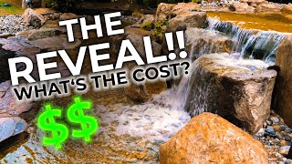 The Incredible PONDLESS STREAM amp WATERFALL Reveal  How much does it cost [upl. by Asiel553]