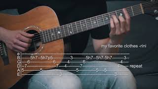 How To Play My Favorite Clothes  RINI  Guitar Tabs [upl. by Ahsykal]