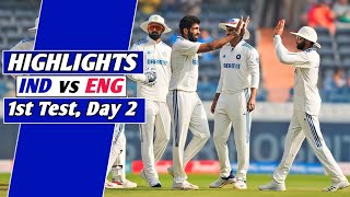 India vs England 1st Test Day 2 Full Match Highlights 2024  IND vs ENG 1st Test Day 2 Highlights [upl. by Barbara-Anne]