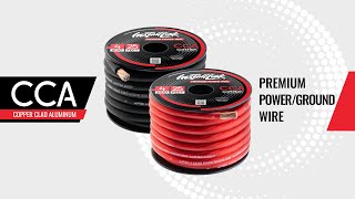 Power and Ground Wire 4 Gauge 25ft CCA RedBlack by InstallLink 360 degree product view [upl. by Annavoeg]