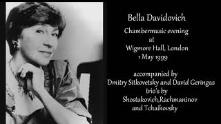 Bella Davidovich piano  Wigmore Hall  London  Chambermusic  trios  1 May 1999 [upl. by Rudy]