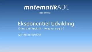 Eksponentiel udvikling  Introduktion og find forskrift [upl. by Ayatal879]