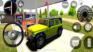 Modified Mahindra Yollow Thar Roxx 5 Door  Indian Cars Simulator 3D  Thar Wala Game  Android Game [upl. by Faustus329]