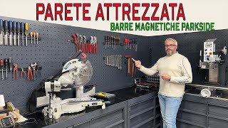 Parete attrezzata con le barre magnetiche Parkside  stampa 3d utile [upl. by Nnyltiac]