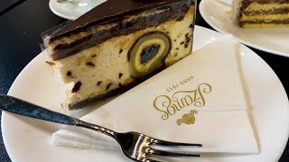 Best cake in Budapest Hungarian Dobosh Torte Confectionery Szamos 🍰 [upl. by Grishilde]