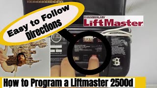 LiftMaster 2500 Garage Door Opener Electronic Limits Force Programming [upl. by Ketty576]