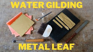 Water gilding with metal leaf [upl. by Fagin]