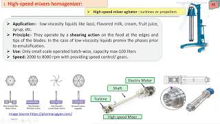 Size reduction Homogenization equipments Part22 [upl. by Worthy]