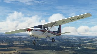 Practicing rate 1 level turns climbing turns and descending turns in the Cessna 152 in MSFS [upl. by Adniroc283]