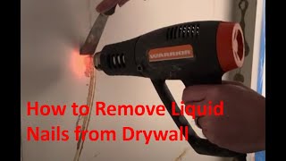 How to remove quotLIQUID NAILS from drywall  from removal of old paneling [upl. by Toth410]