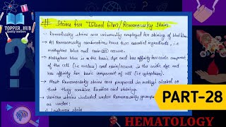 Romanowsky stain in hematology  Giemsa stain procedure  Leishman stain procedure [upl. by Ganiats]