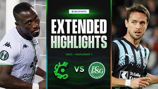 Cercle Brugge vs St Gallen Extended Highlights  UECL League Phase MD 1  CBS Sports Golazo [upl. by Attalanta]