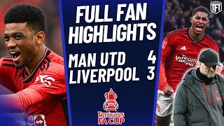 AMAD WINS IT MAN UNITED COMEBACK Manchester United 43 Liverpool FA Cup Highlights [upl. by Joane]