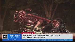 Reports of injuries after serious crash on Long Island [upl. by Velvet]