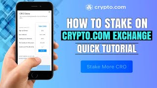 How to STAKE on CRYPTOCOM Exchange  CRO Staking Benefits  Tutorial [upl. by Raychel637]