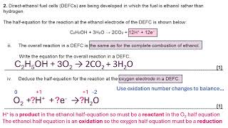 Direct Ethanol Fuel Cell exam question [upl. by Suivatnom]