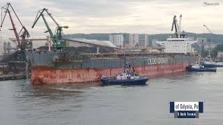 MV Robert Oldendorff shipping Polish LAM Coke  Port of Gdynia HES Terminal Oct 2024 [upl. by Mccarthy]