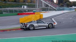 Porsche 918 Spyder  Full Throttle on the Track [upl. by Caren271]