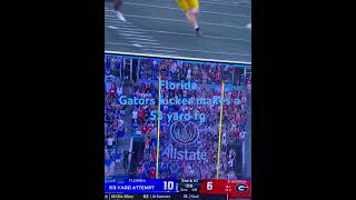 Florida gators kicker makes a 53 yard fg against Georgia bulldogs [upl. by Farra]