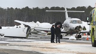 PC12 takes out Hawker 1000 at IslipLong Island MacArthur Airport [upl. by Coppins]