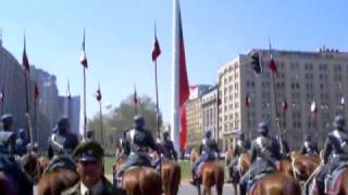 Izamiento de la bandera chilena más grande Bicentenario 2010 [upl. by Olenta]