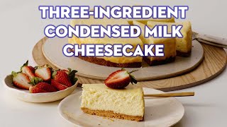 Threeingredient Condensed Milk Cheesecake  tastecomau [upl. by Elodia]