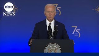 President Biden speaks at NATO Summit [upl. by Noicpecnoc]