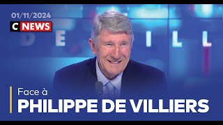 Face à Philippe de Villiers  1er novembre 2024 CNews [upl. by Einnov303]