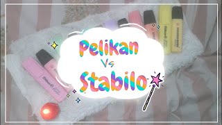 Resaltadores Pelikan Vs Stabilo  ¿Cual es el mejor [upl. by Kohl415]