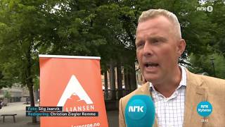 Partileder for Alliansen Lysglimt angrepet på Karl Johan [upl. by Azilef907]