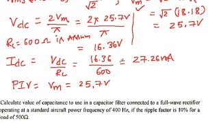 Problems on Rectifiers and Filters [upl. by Roswell]