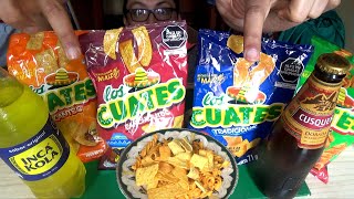 PROBANDO quotCUATESquot con CERVEZA y GASEOSA  ASMR PERUVIAN SNACK ENG SUB [upl. by Aehr]