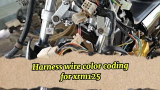 Honda XRM 125 Harness Wire Color Coding [upl. by Nwahsid356]