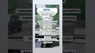 Eras Residency Match 2025 timeline residency match usmle eras nrmp residencymatch [upl. by Anerrol]