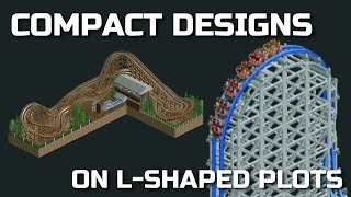 Roller Coasters on quotLquot Shaped Plots RCT2 [upl. by Klarika]