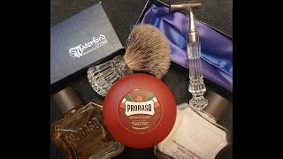 Waterford Crystal shave with Proraso Red [upl. by Airbmat]